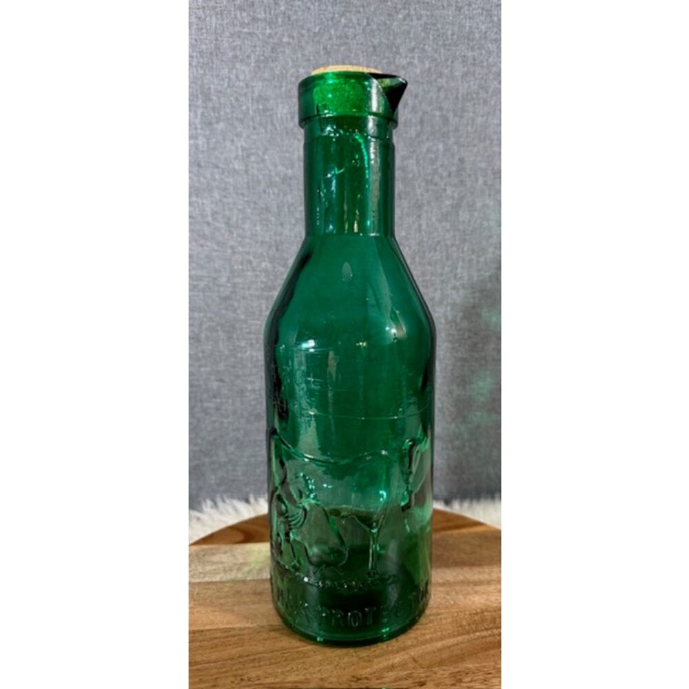 Vintage Rare Emerald Green Milk Bottle